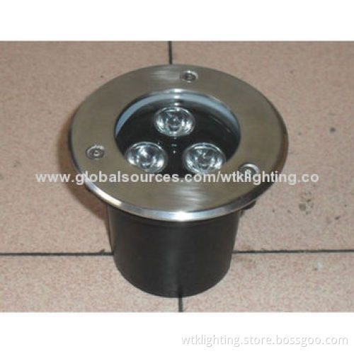 LED Underground Light, 3W Power, Made of Die Casting Alloy Housing with Excellent Heat Radiation